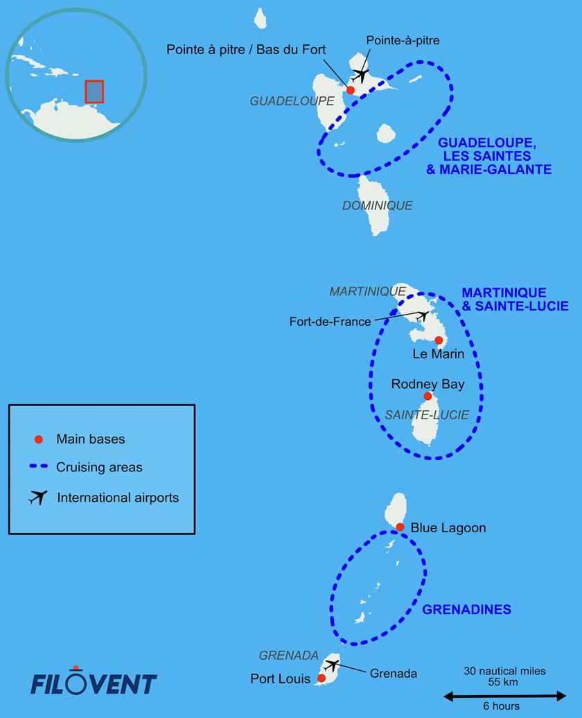 Zones de navigation en Polynésie française