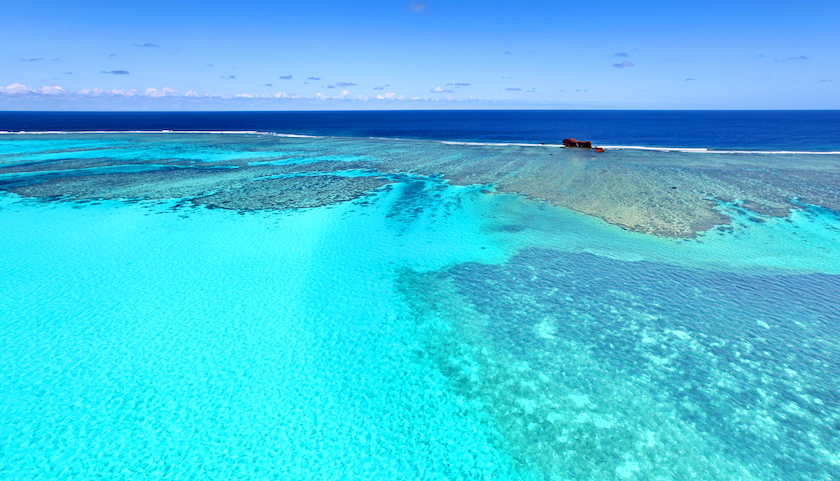 Vue sur le Lagon et la barrière de corail de Nouvelle Calédonie