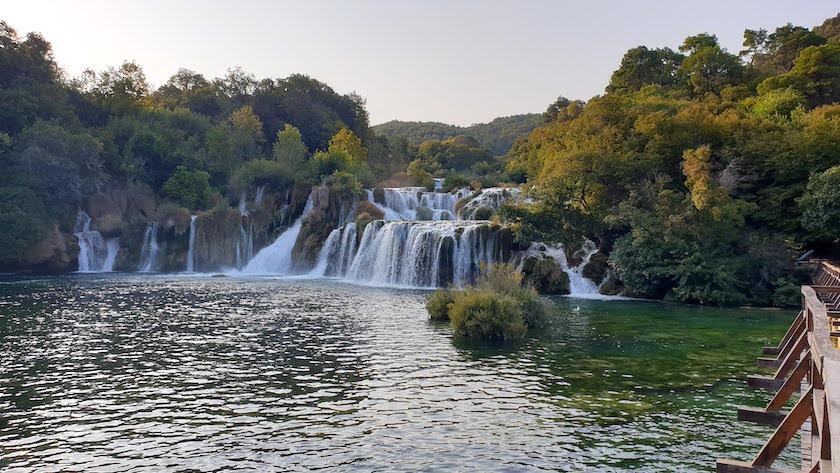 les cascades de la rivière Krka en Croatie