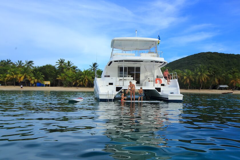Catamaran dans les îles Grenadines