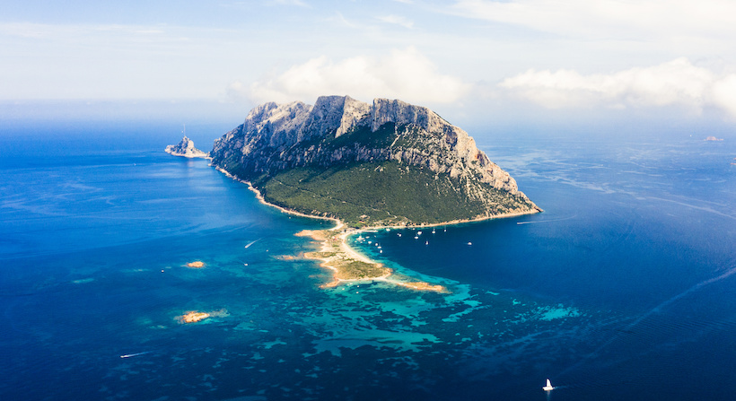 vista aerea dell'arcipelago di Tavolara