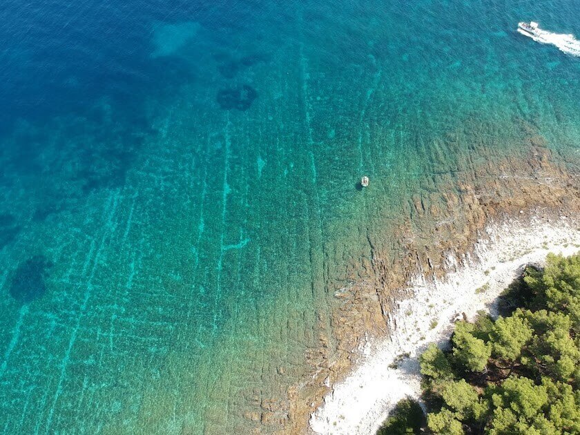 der Strand von Labadusa, Kroatien