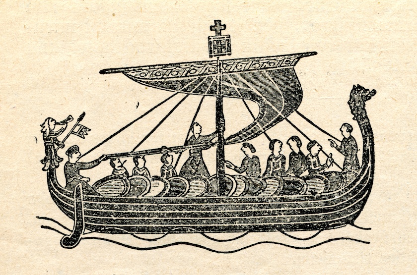 tapisserie de bayeux représentant un bateau de vinkings