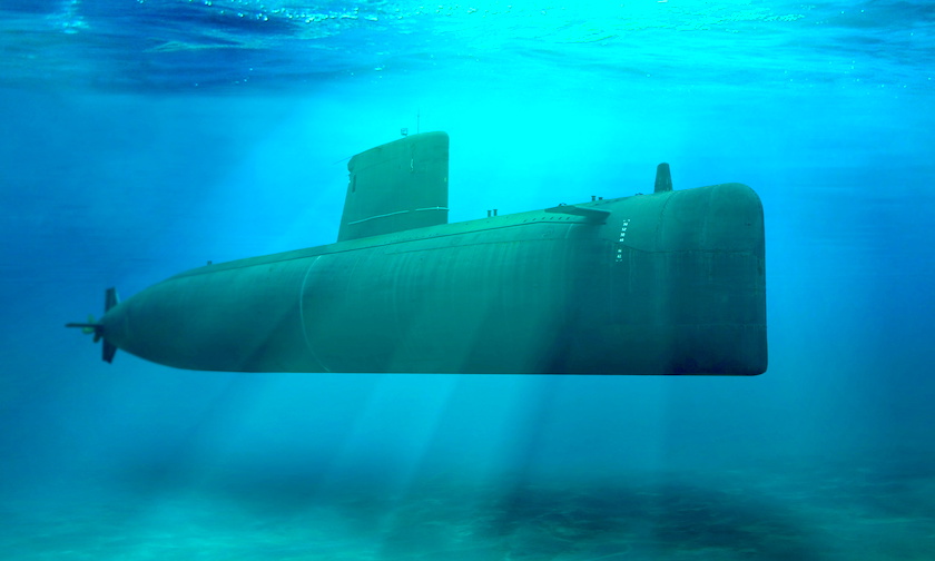 sous-marin sous l'eau