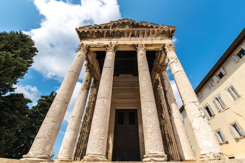 Augustus-Tempel der Stadt Pula, in Istrien, Kroatien