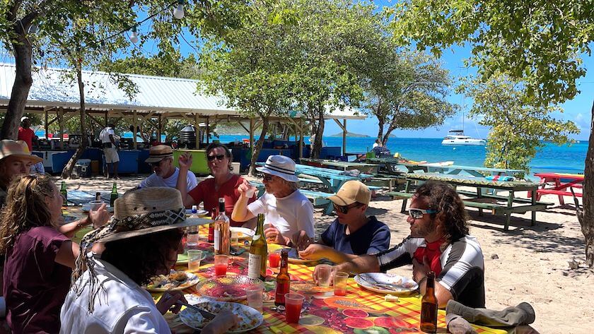 Lunch at Tobago Cays