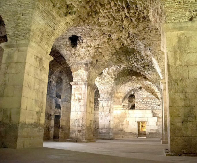 Les sous-sols du palais de Dioclétien